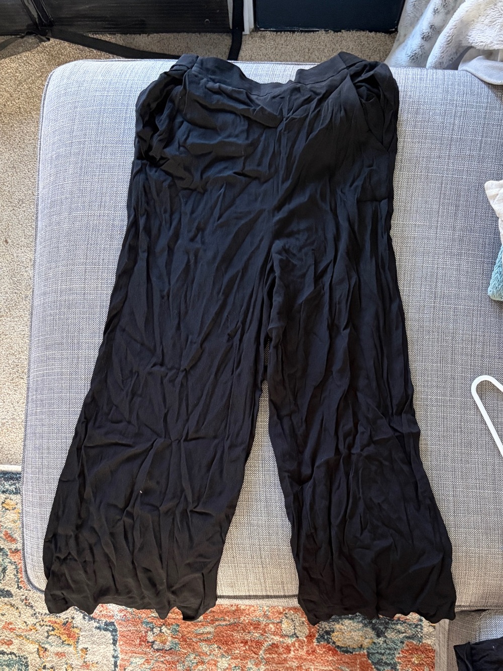 Wilfred Aritzia Black Wide Leg Tie Waist Pants Size M NWOT
